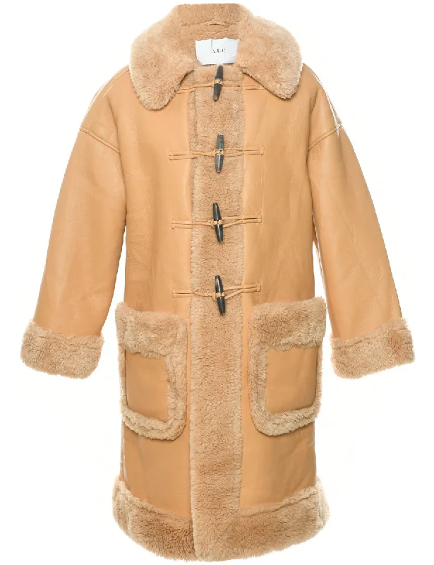 ALC Shearling coat - XS Buttoned Toggled Snapped