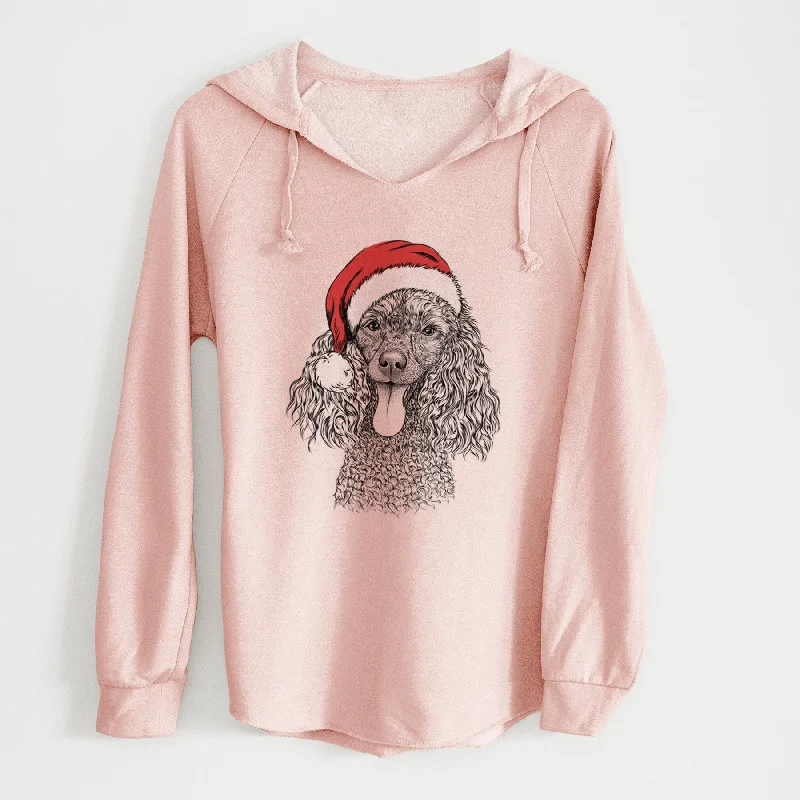 Santa Teddy the Mini Poodle - Cali Wave Hooded Sweatshirt Hoodie with Puffed Sleeves Voluminous Trendy Santa Teddy the Mini Poodle - Cali Wave Hooded Sweatshirt Hoodie with Puffed Sleeves Voluminous Trendy