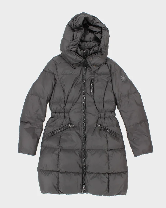 Coach Hooded Puffer Coat - XS Square Neck One-Shoulder Off-the-Shoulder