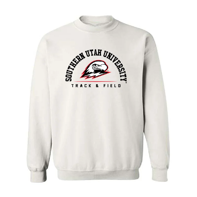 Southern Utah - NCAA Women's Track & Field : Quincy Esplin - Crewneck Sweatshirt Hoodie with Puffed Sleeves Voluminous Trendy Southern Utah - NCAA Women's Track & Field : Quincy Esplin - Crewneck Sweatshirt Hoodie with Puffed Sleeves Voluminous Trendy