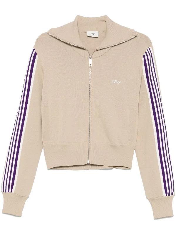 knitted zip-up sweatshirt Hoodie with Drop Shoulder Relaxed Streetwear