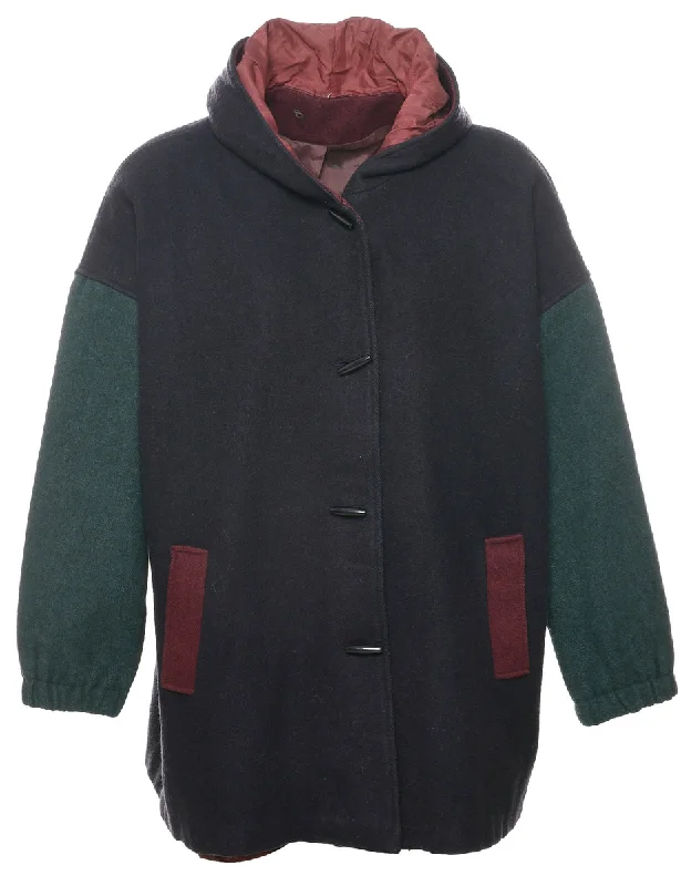 Hooded Wool Coat - XXL Stole Shawl Scarf