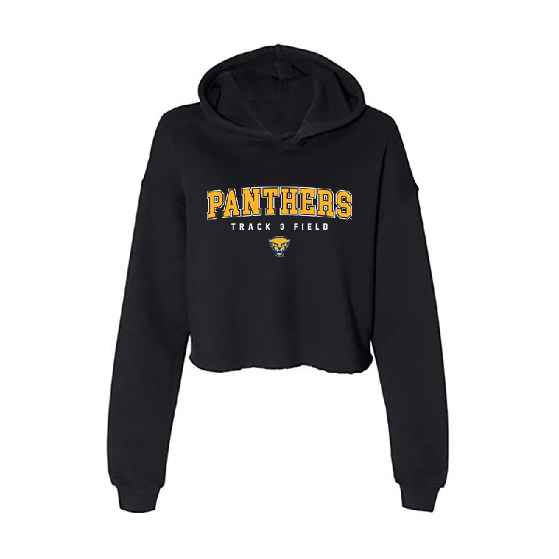 Pittsburgh - NCAA Women's Track & Field : Mackenzie Sullivan - Women's Crop Fleece Hoodie Hoodie with Embroidery Detailed Premium Pittsburgh - NCAA Women's Track & Field : Mackenzie Sullivan - Women's Crop Fleece Hoodie Hoodie with Embroidery Detailed Premium