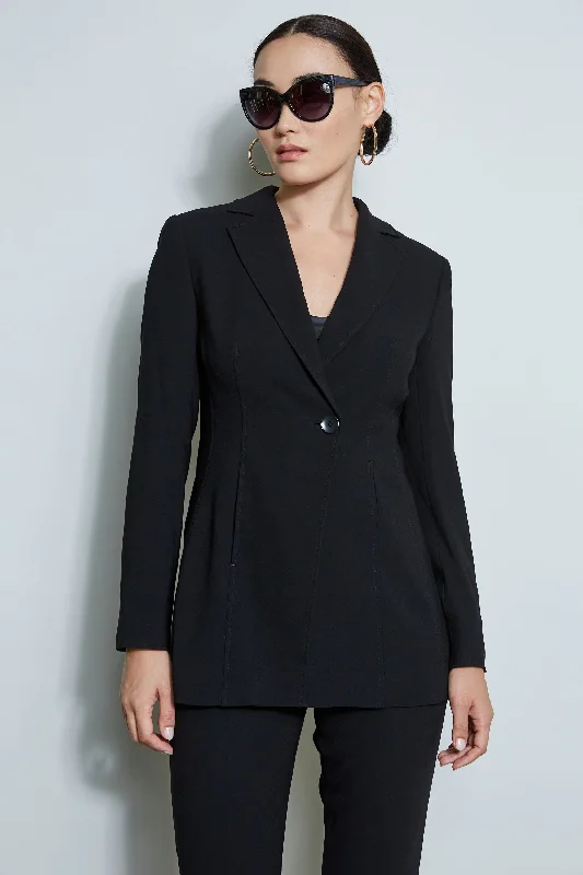 Asymmetric Single Button Blazer Women's Handmade Blazer