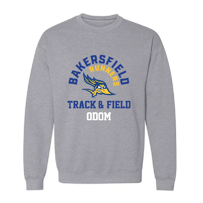 CSU Bakersfield - NCAA Women's Track & Field : Skye Odom - Classic Fashion Shersey Crewneck Sweatshirt Hoodie with Hem Raw Edge Edgy Unfinished CSU Bakersfield - NCAA Women's Track & Field : Skye Odom - Classic Fashion Shersey Crewneck Sweatshirt Hoodie with Hem Raw Edge Edgy Unfinished