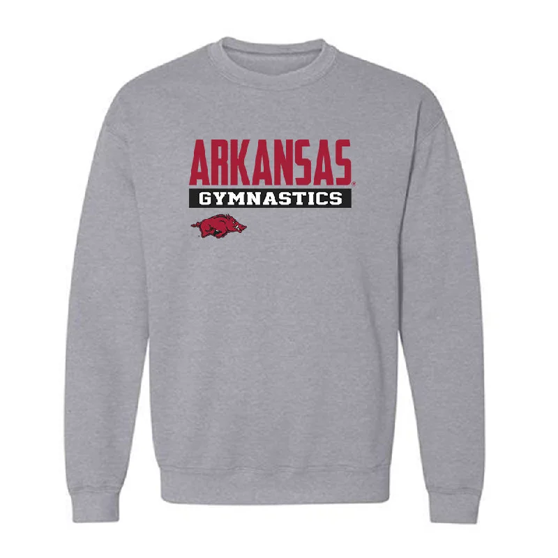Arkansas - NCAA Women's Gymnastics : Mati Waligora - Classic Fashion Shersey Crewneck Sweatshirt Hoodie with Hem Patch Decorative Personalized