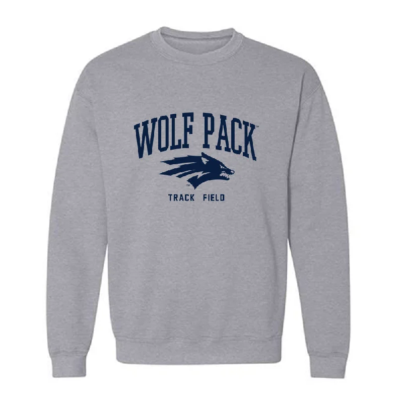 Nevada - NCAA Women's Track & Field : Meekness Dogonyaro - Classic Shersey Crewneck Sweatshirt Hoodie with Slit Hem Functional Movement Nevada - NCAA Women's Track & Field : Meekness Dogonyaro - Classic Shersey Crewneck Sweatshirt Hoodie with Slit Hem Functional Movement