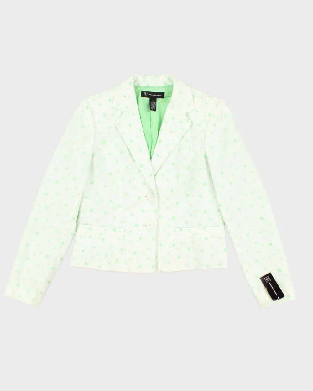 Vintage 90s/00s Embroidered Floral Fitted Cropped Blazer - M Women's Classic Blazer