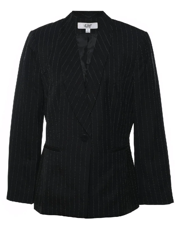 Black Striped Blazer - M Milan Custom Blazer