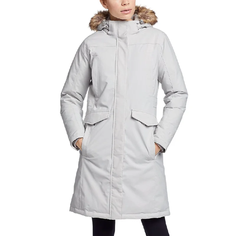 Women's Silver Lining Down Stadium Coat Herringbone Houndstooth Plaid