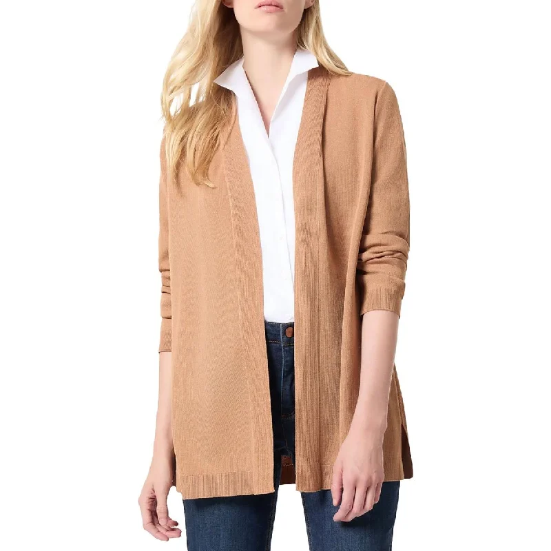 Jones New York Womens   Open Front Three Quarter Sleeve Cardigan Sweater Lightweight Heavyweight Midweight