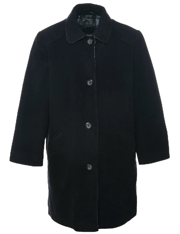 Lindor Wool Coat - L Sequined Lace Ribbed
