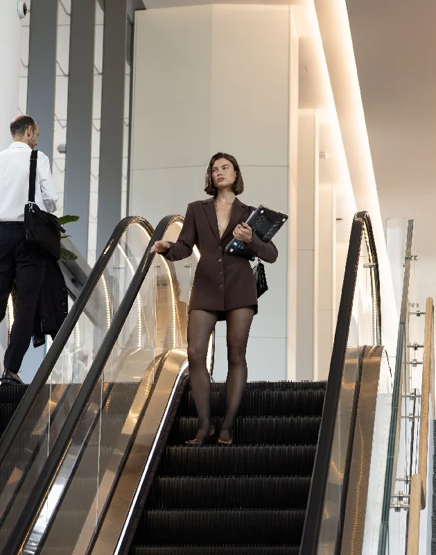 Jay Blazer Dress (Cocoa) Women's Unique Blazer