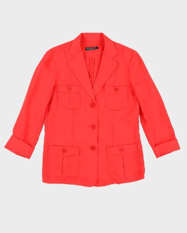 Red Ralph Lauren Linen Blazer - S Fashion Women's Blazer