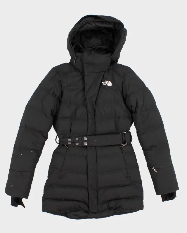 Womens Black The North Face Belted Puffer Coat - XS Suede Jacket Faux Fur Jacket Puffer Jacket Womens Black The North Face Belted Puffer Coat - XS Suede Jacket Faux Fur Jacket Puffer Jacket