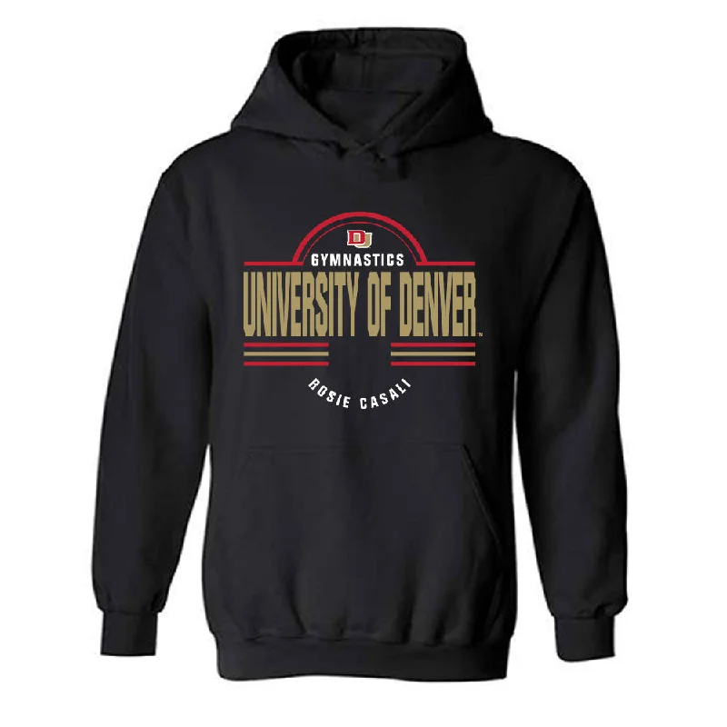 DU - NCAA Women's Gymnastics : Rosie Casali - Classic Fashion Shersey Hooded Sweatshirt Hoodie with Velcro Closure Adjustable Secure DU - NCAA Women's Gymnastics : Rosie Casali - Classic Fashion Shersey Hooded Sweatshirt Hoodie with Velcro Closure Adjustable Secure
