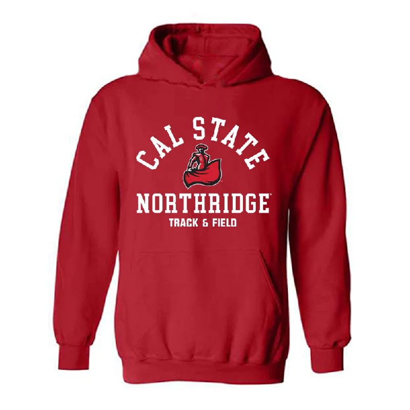 CSUN - NCAA Women's Track & Field : Naomi Sachs - Classic Fashion Shersey Hooded Sweatshirt Hoodie with Drawcord Adjustable Secure CSUN - NCAA Women's Track & Field : Naomi Sachs - Classic Fashion Shersey Hooded Sweatshirt Hoodie with Drawcord Adjustable Secure