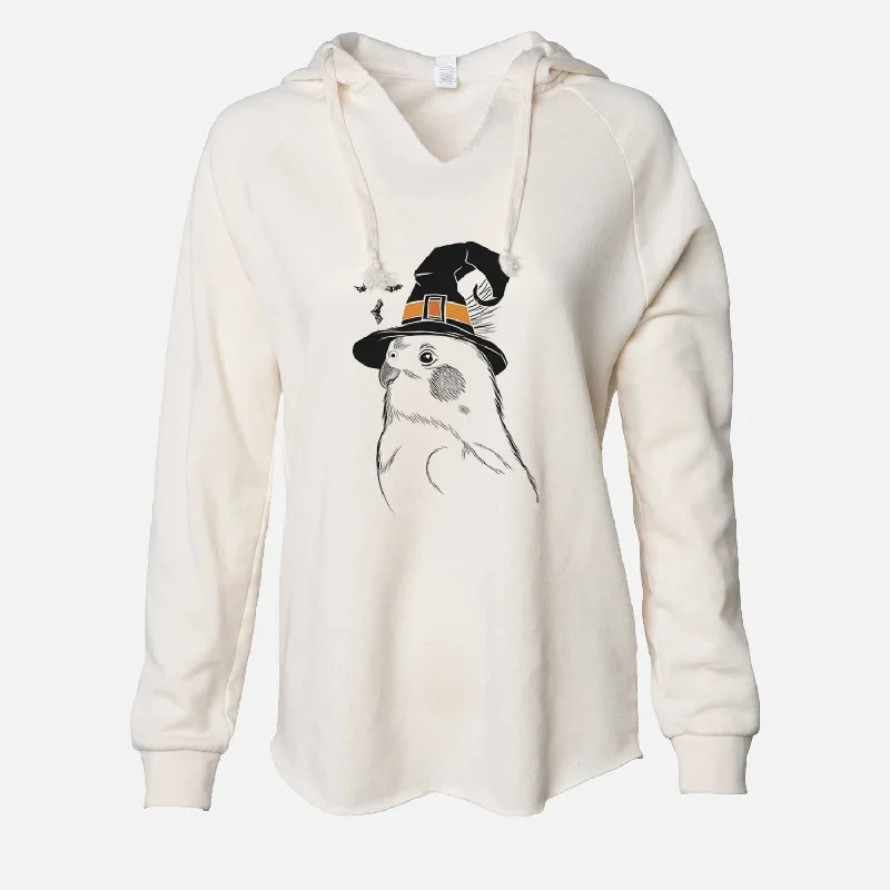 Witch Charlie the Cockatiel - Cali Wave Hooded Sweatshirt Hoodie Dress Longline Feminine Witch Charlie the Cockatiel - Cali Wave Hooded Sweatshirt Hoodie Dress Longline Feminine