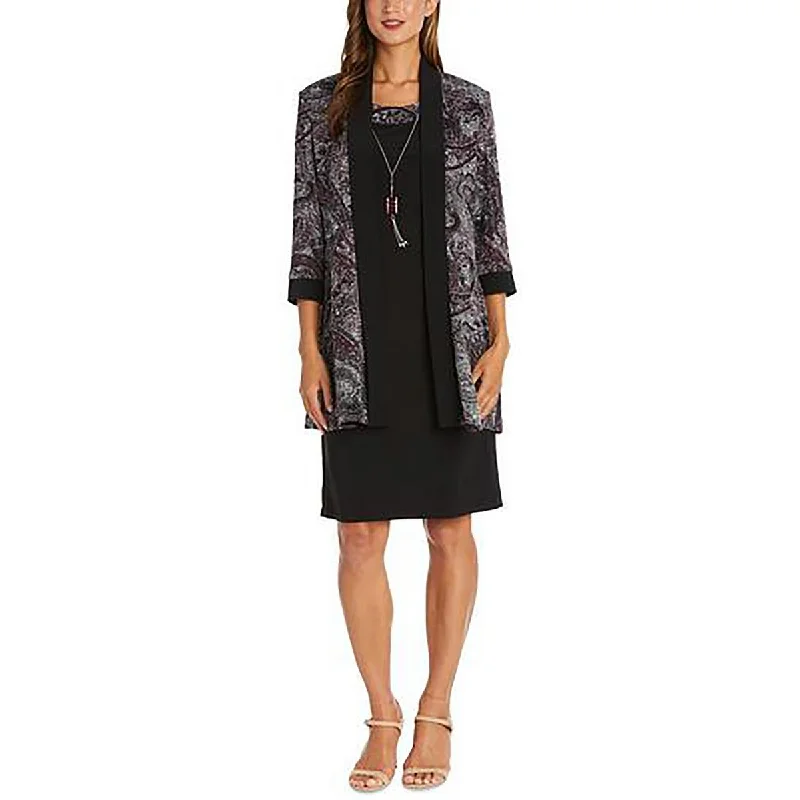 R&M Richards Womens Petites Cardigan 3/4 Sleeve Open-Front Blazer Long Cardigan Short Cardigan Medium Cardigan R&M Richards Womens Petites Cardigan 3/4 Sleeve Open-Front Blazer Long Cardigan Short Cardigan Medium Cardigan