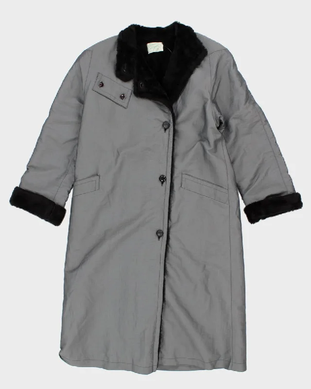 Rare Vintage 70s Studio Vogue 55 Fleece Lined Coat - L Buttoned Zippered Snapped