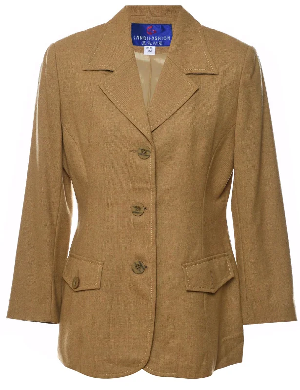 Beige Blazer - M Women's Navy Jacket