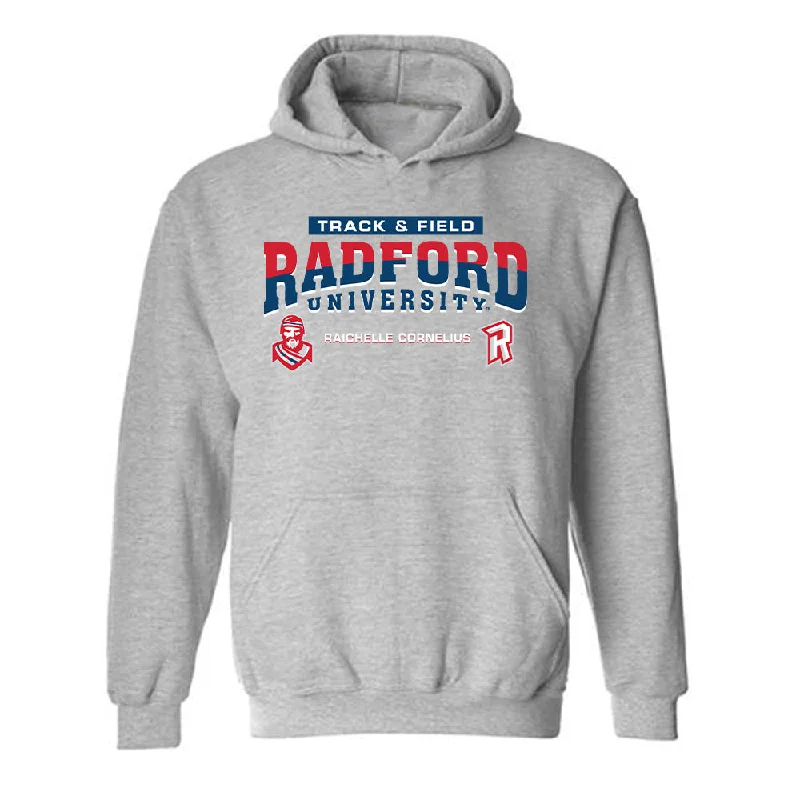Radford - NCAA Women's Track & Field : Raichelle Cornelius - Classic Fashion Shersey Hooded Sweatshirt Zip Hoodie Drawstring Kangaroo Pocket