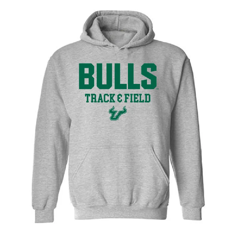 USF - NCAA Women's Track & Field : Sydni Studesville - Classic Shersey Hooded Sweatshirt Hoodie with Cropped Fit Short Trendy