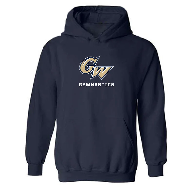GWU - NCAA Women's Gymnastics : Maya Peters - Classic Shersey Hooded Sweatshirt Hoodie with Pattern Geometric Abstract GWU - NCAA Women's Gymnastics : Maya Peters - Classic Shersey Hooded Sweatshirt Hoodie with Pattern Geometric Abstract