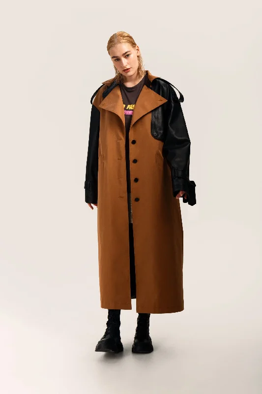 Vikisews Peyton Trench Coat PDF Welt Pockets Slit Pockets Flap Pockets