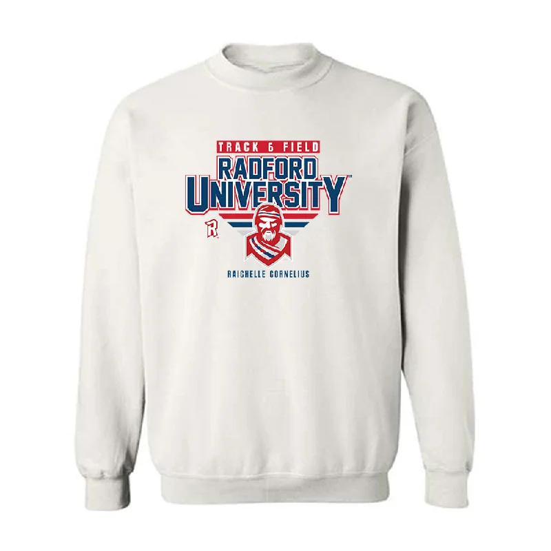 Radford - NCAA Women's Track & Field : Raichelle Cornelius - Classic Fashion Shersey Crewneck Sweatshirt Hoodie with Hem Frayed Vintage Worn