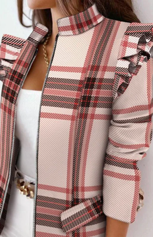 Long Sleeve Printed Coat Off-the-Shoulder Jacket Double-Breasted Coat Single-Breasted Coat Long Sleeve Printed Coat Off-the-Shoulder Jacket Double-Breasted Coat Single-Breasted Coat