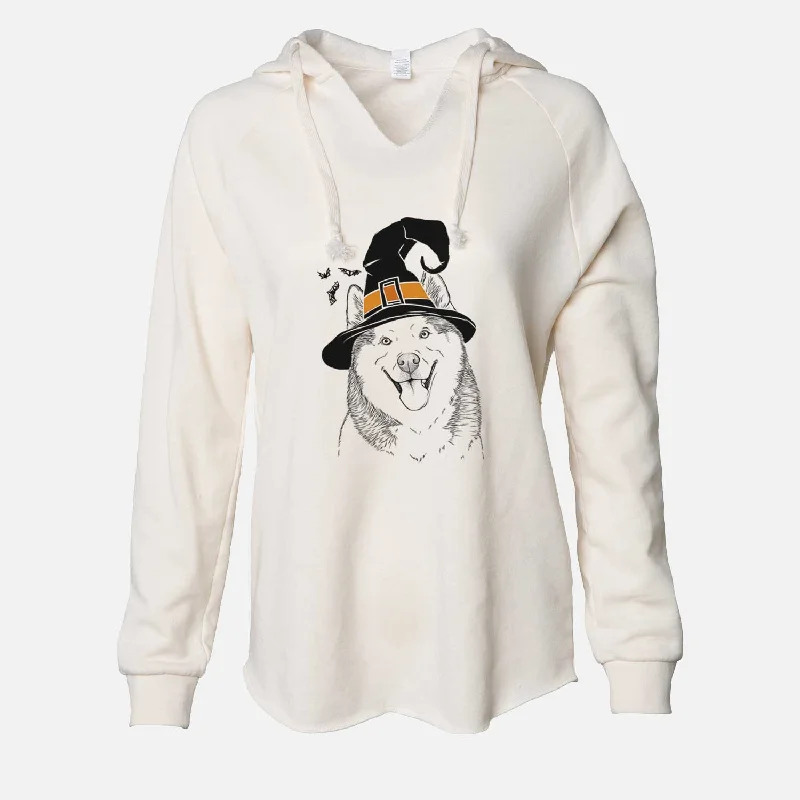Witch Teak the Siberian Husky - Cali Wave Hooded Sweatshirt Hoodie with Emblem Brand Identity Witch Teak the Siberian Husky - Cali Wave Hooded Sweatshirt Hoodie with Emblem Brand Identity