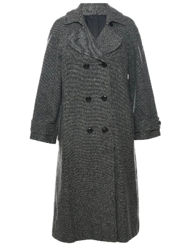 Double Breasted Wool Coat - M Blouse Shirt Tunic