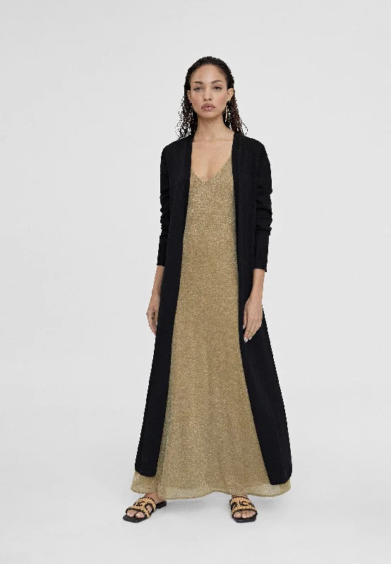 Long knit cardigan Spandex Blend Rayon Blend Denim Blend
