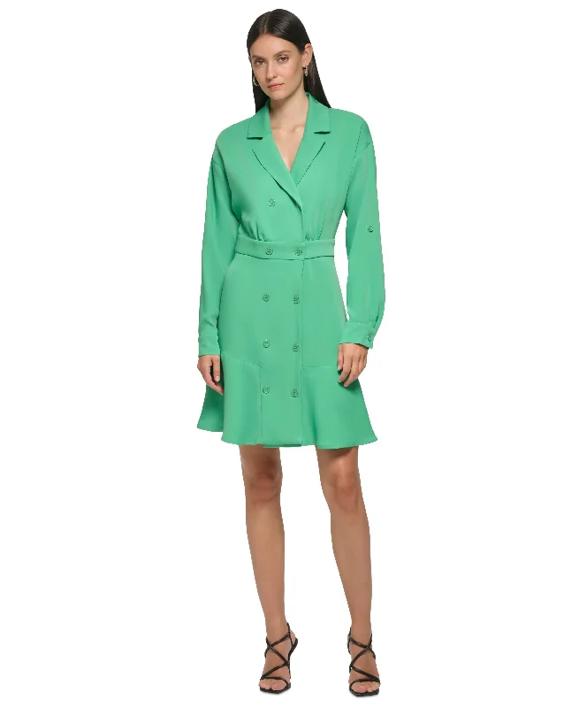 Women's Button Ruffled Blazer Dress Women's Print Jacket