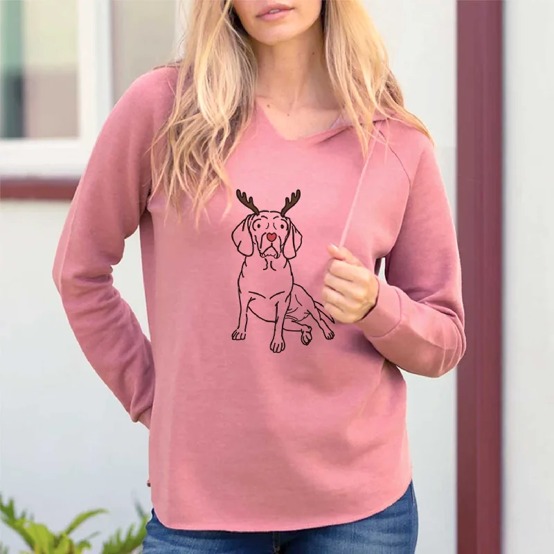 Red Nose Puggle - Mayble - Cali Wave Hooded Sweatshirt Hoodie with Typography Text Message Red Nose Puggle - Mayble - Cali Wave Hooded Sweatshirt Hoodie with Typography Text Message