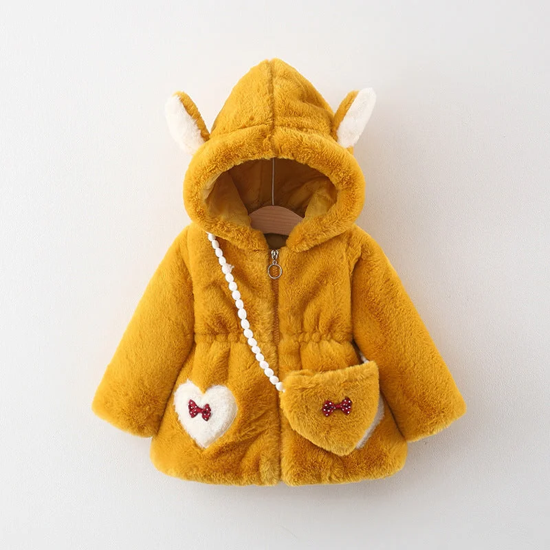 Cute Rabbit Embroidered Coat Stole Shawl Scarf