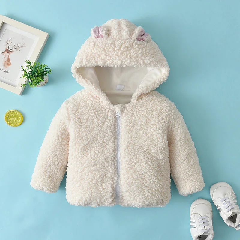 Cute Winter Baby Girls Fur Coat Sleeveless Short Sleeve Long Sleeve