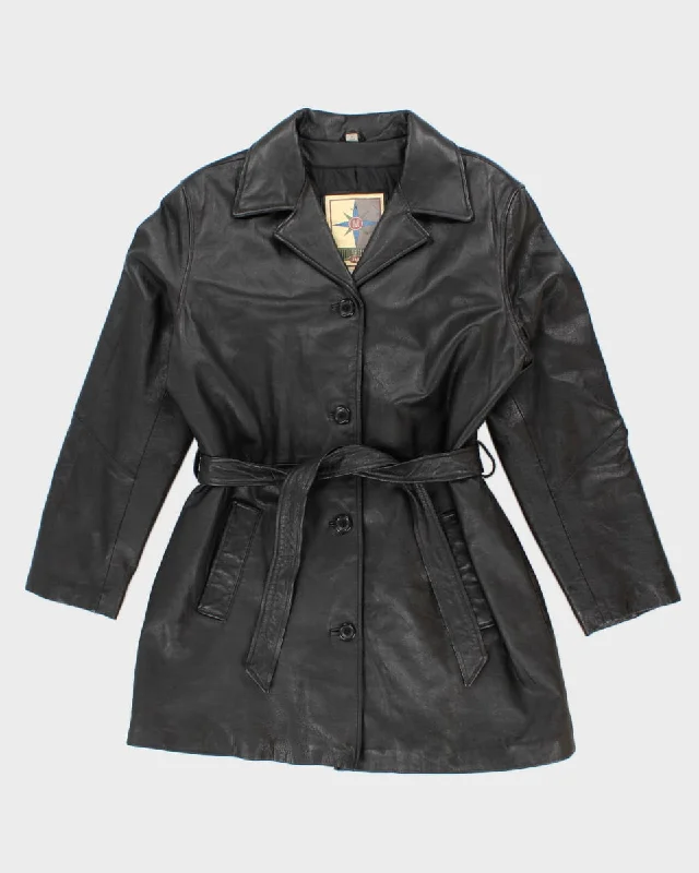 Vintage Middlebrook Leather Coat - L Welt Pockets Slit Pockets Flap Pockets