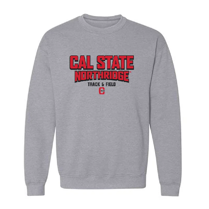 CSUN - NCAA Women's Track & Field : Naomi Sachs - Classic Shersey Crewneck Sweatshirt Hoodie with Ribbed Cuffs Snug Fit Comfort CSUN - NCAA Women's Track & Field : Naomi Sachs - Classic Shersey Crewneck Sweatshirt Hoodie with Ribbed Cuffs Snug Fit Comfort