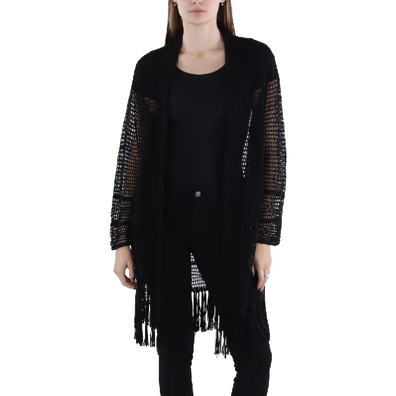Lauren Ralph Lauren Womens Crochet Long Sleeves Cardigan Sweater Zippered Buttoned Snapped Lauren Ralph Lauren Womens Crochet Long Sleeves Cardigan Sweater Zippered Buttoned Snapped