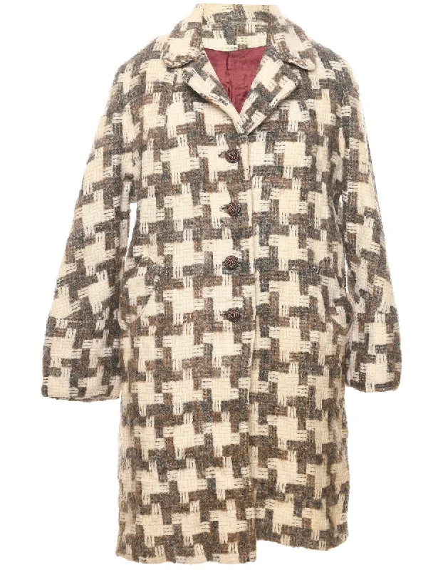 Single Breasted Wool Coat - L Bodycon Sheath Shift