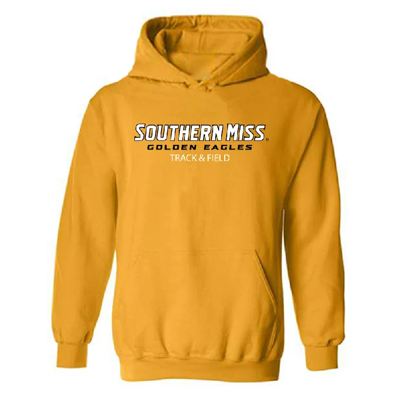 Southern Miss - NCAA Women's Track & Field : Alana Simon - Hooded Sweatshirt Hoodie with Bell Sleeves Flared Feminine Southern Miss - NCAA Women's Track & Field : Alana Simon - Hooded Sweatshirt Hoodie with Bell Sleeves Flared Feminine