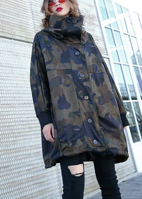 Handmade Button Pockets Fine Coat For Woman Camouflage Silhouette Coat Striped Polka Dot Solid Handmade Button Pockets Fine Coat For Woman Camouflage Silhouette Coat Striped Polka Dot Solid