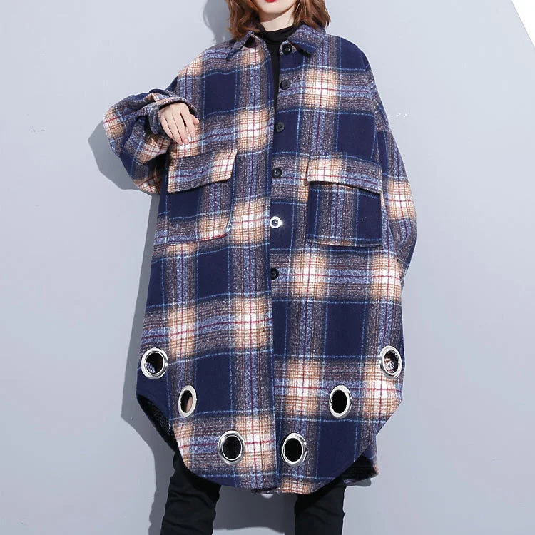 vintage blue Plaid Coats plus size Turn-down Collar Winter coat boutique pockets coat Turtleneck Jacket Crew Neck Jacket V-Neck Jacket vintage blue Plaid Coats plus size Turn-down Collar Winter coat boutique pockets coat Turtleneck Jacket Crew Neck Jacket V-Neck Jacket