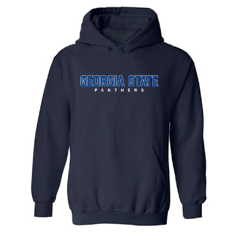 Georgia State - NCAA Women's Track & Field : Yolanda Brooks - Classic Fashion Shersey Hooded Sweatshirt Hoodie with Hem Lace Feminine Delicate