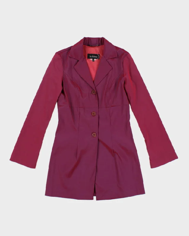 Y2k 00s Le Chateau Iridescent Blazer Dress - S Women's Lightweight Blazer