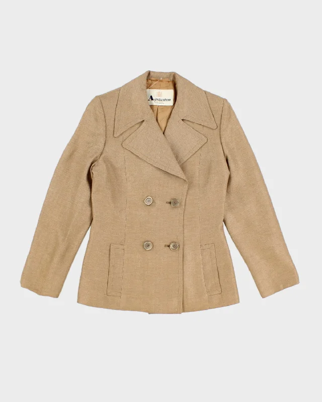 Vintage 90s Aquascutum Gold Blazer - S Women's Classic Blazer