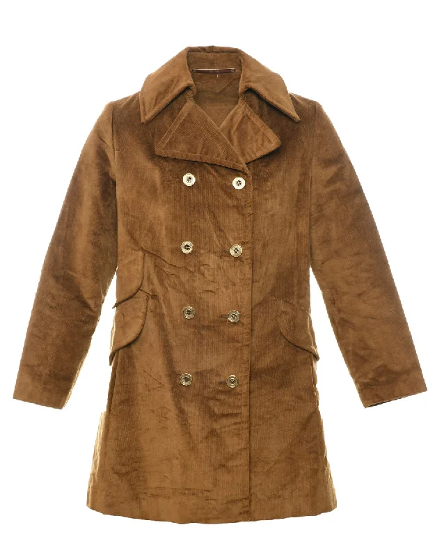 Brown Coat - M Quilted Jacket Anorak Windbreaker