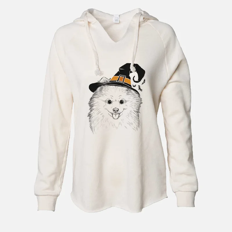 Witch Piper Jo the Pomeranian - Cali Wave Hooded Sweatshirt Hoodie with Metallic Shiny Futuristic Witch Piper Jo the Pomeranian - Cali Wave Hooded Sweatshirt Hoodie with Metallic Shiny Futuristic